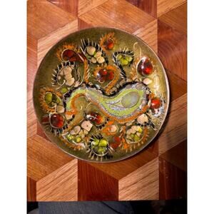 MCM Margaret Ratliffe Enamelled Copper Plate 6" Signed